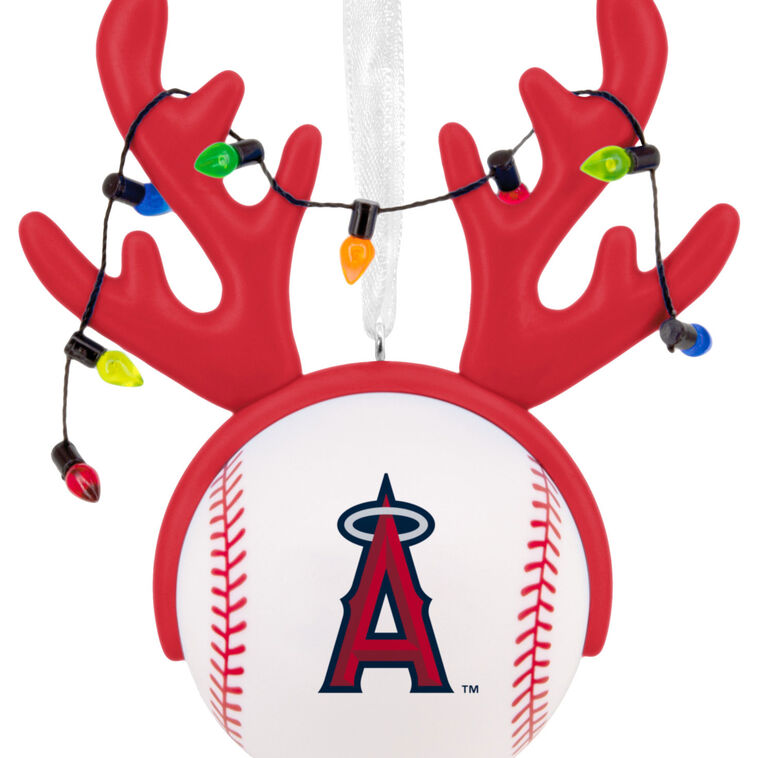 Angels Reindeer Baseball Christmas Ornament closeup view image number 5