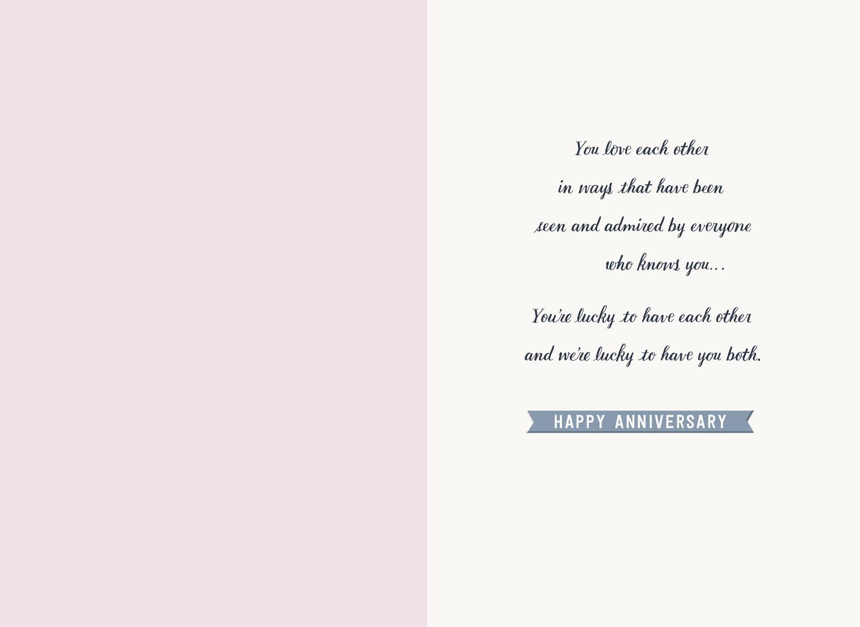 Lovebirds Anniversary Card for Parents