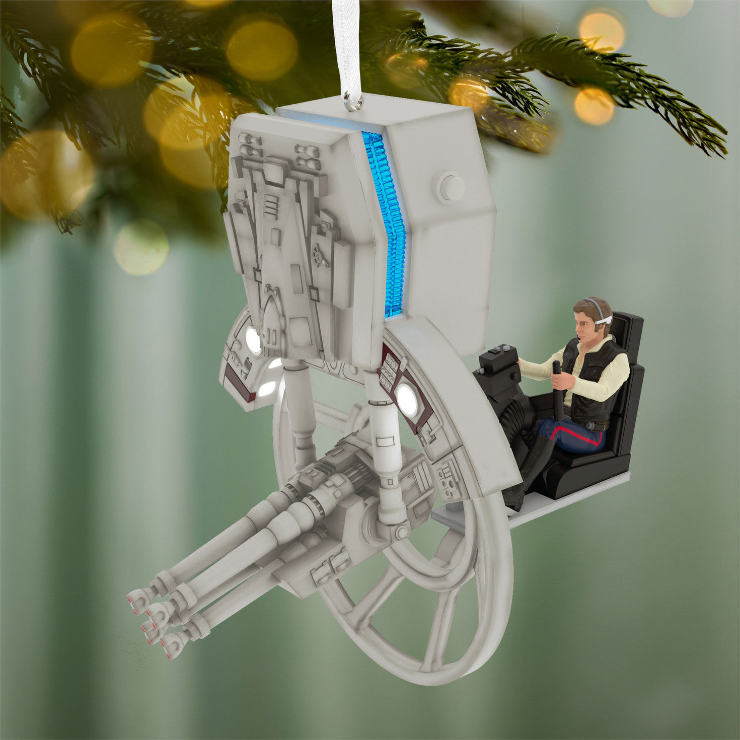 Star Wars Han Solo in Spaceship Seat Ornament Hanging on tree image number 2