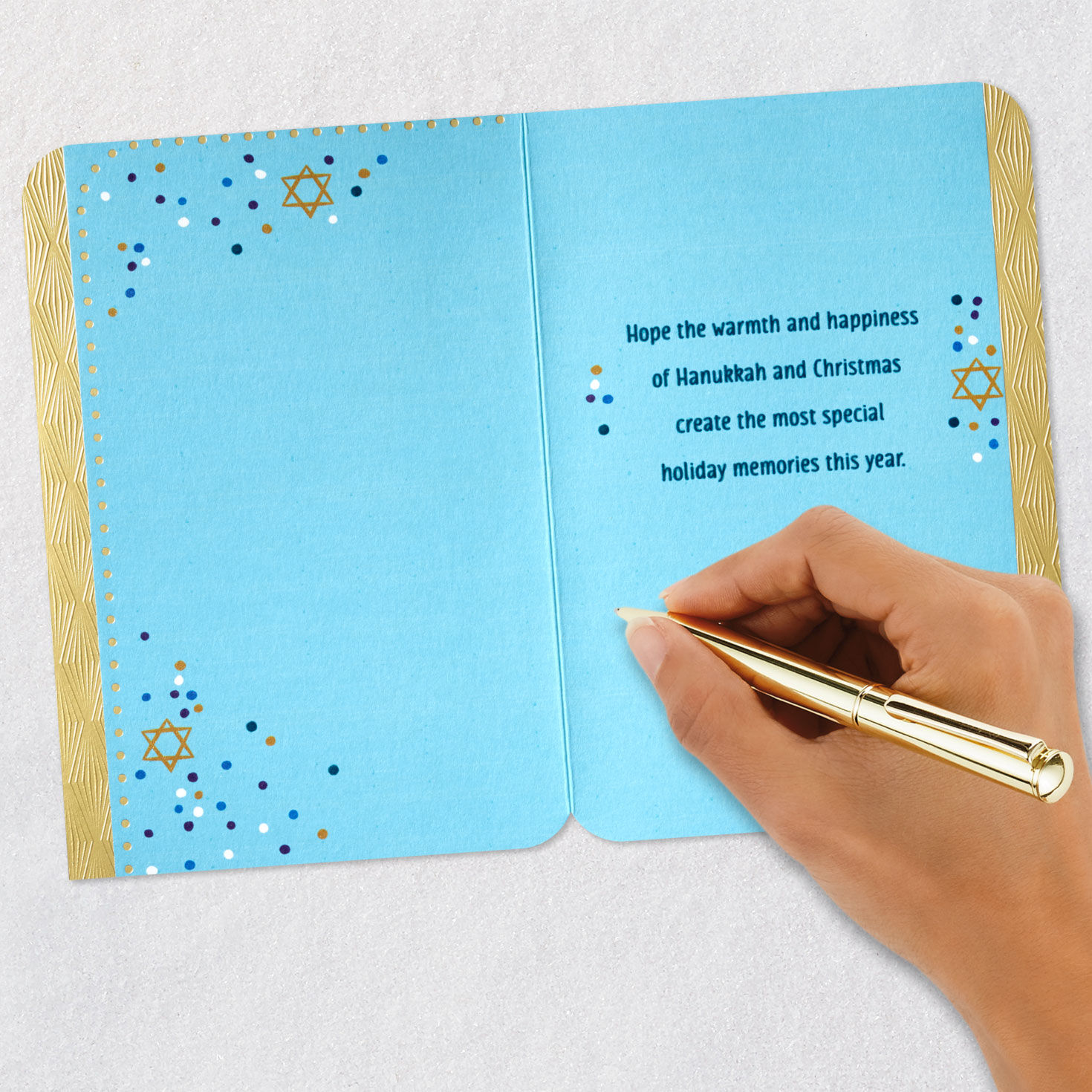 Miracles, Tradition, Family and Love Christmas Hanukkah Card, , large image number 6