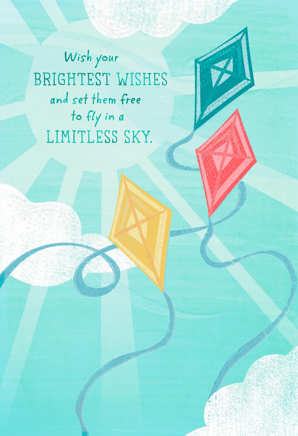 Colorful Kites Limitless Sky Birthday Card