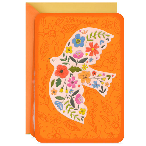 Floral Dove Blank Card, 
