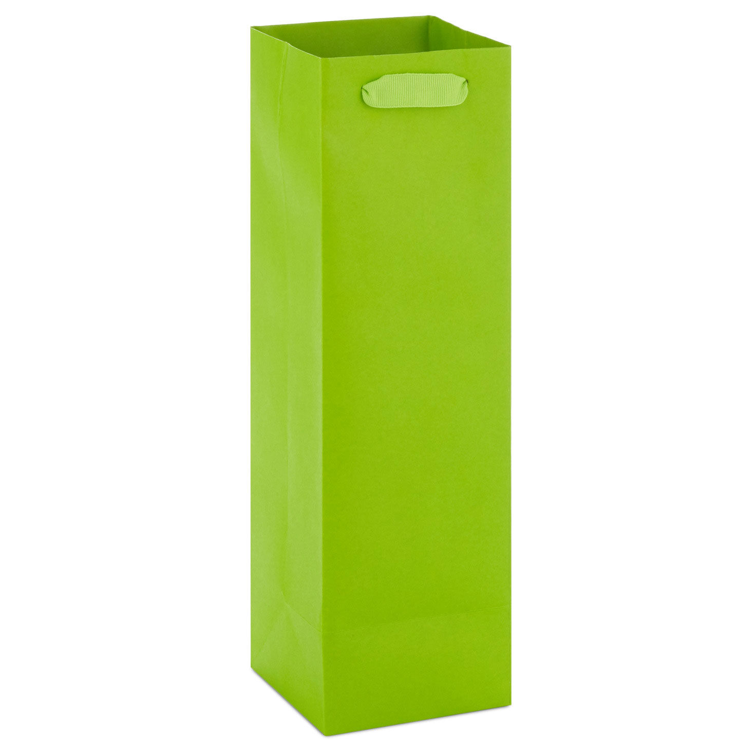 Lime Green Wine Bottle Gift Bag Back image number 4