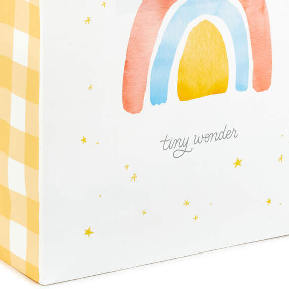15.5" Watercolor Rainbow and Stars New Baby Extra-Large Gift Bag, , large image number 5