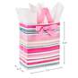 9.6" Watercolor Stripes Gift Bag With Tissue, , large image number 3