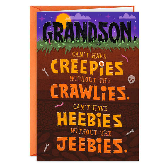 Creepies and Crawlies Halloween Card for Grandson, , large image number 1