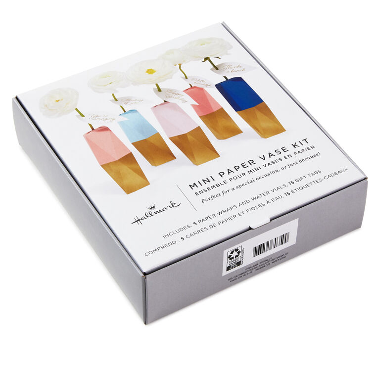 Mini Paper Vase Kit With Water Vials and Leaf Tags  image number 2