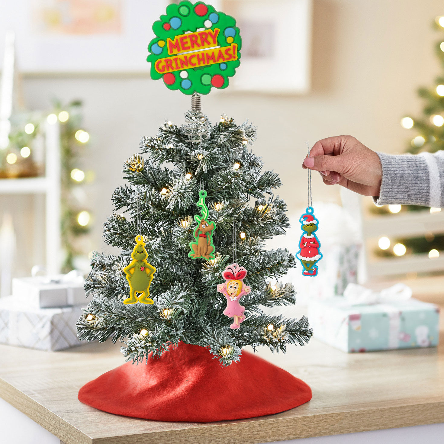 Mini Dr. Seuss's How the Grinch Stole Christmas!™ Hallmark Tree Topper and Ornaments, Set of 5 for only USD 16.49 | Hallmark