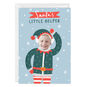 Elf With Photo Face Personalized Christmas Card Card Front with Envelope image number 1