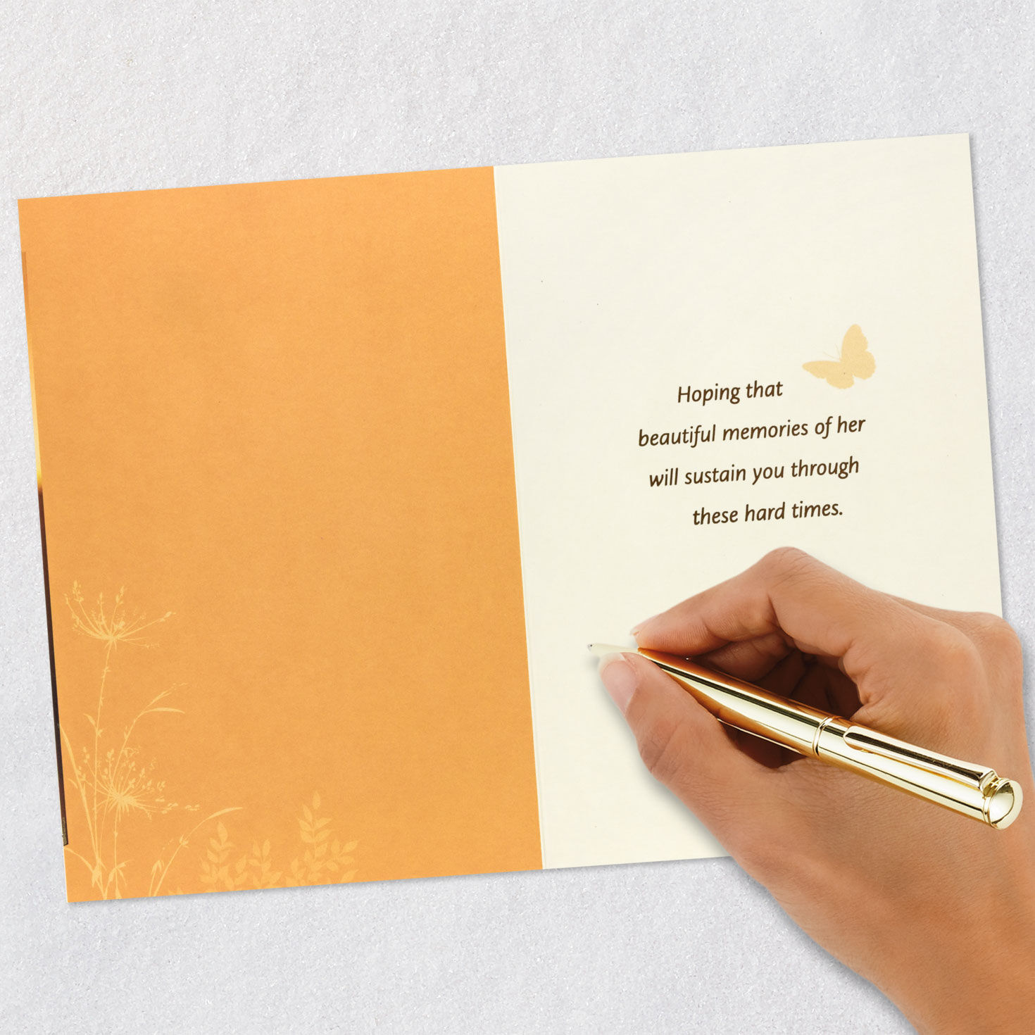 Floral Sunset Sympathy Card for Loss of Daughter Signing card image number 6