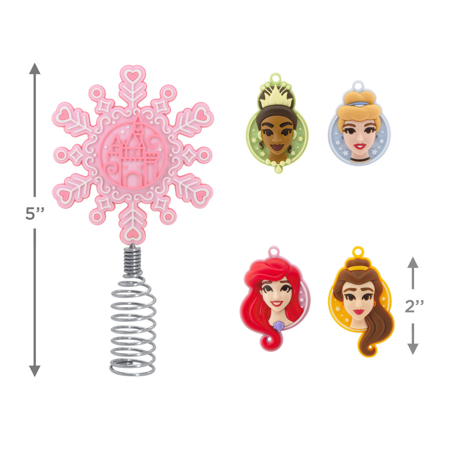 Mini Disney Princess Hallmark Tree Topper and Ornaments, Set of 5 for only USD 16.49 | Hallmark