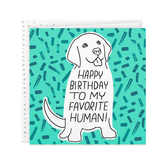 You're My Favorite Human Birthday Card From the Dog, , large image number 1