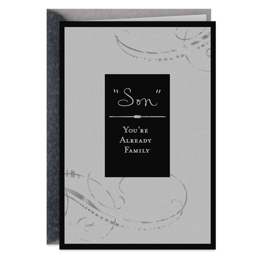 You're Already Family Wedding Card for Son-in-Law, 
