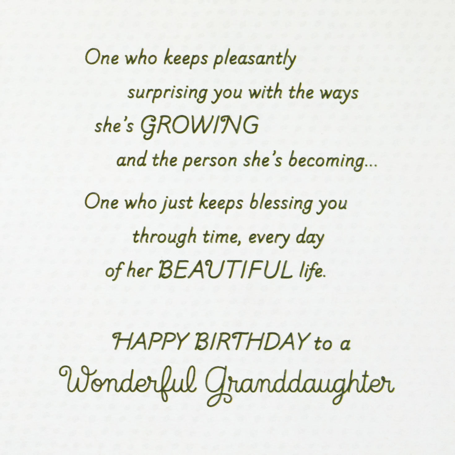 Yellow and White Flowers Granddaughter Birthday Card Sentiment image number 3