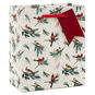 Winter Birds on Cream Small Christmas Gift Bag Front image number 1