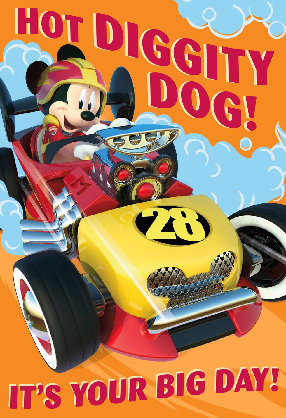 Mickey Mouse Racin' Fun Birthday Card With Sound