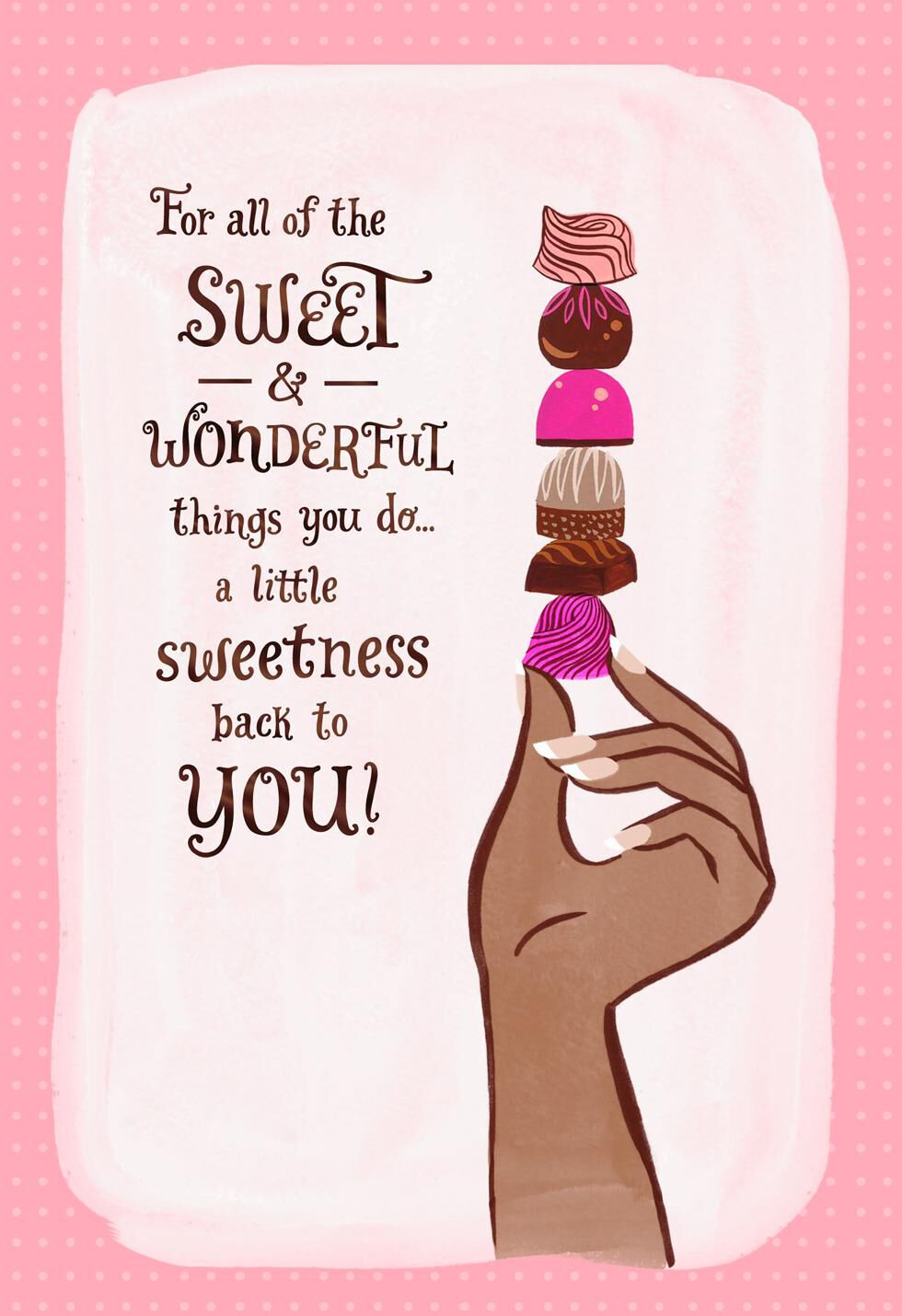 Chocolate Candy Thank You Card