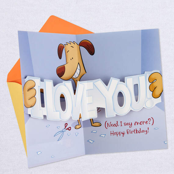 I Love You Sign Pop-Up Birthday Card for Mom, , large image number 4