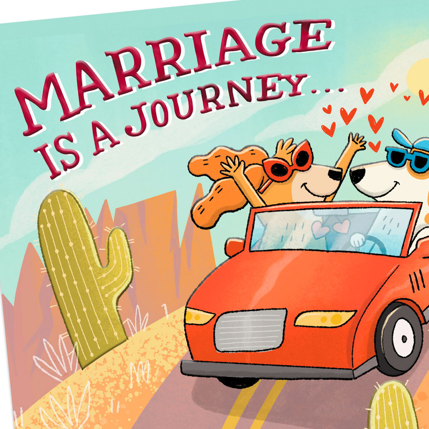 Our Marriage Journey Funny Pop-Up Anniversary Card Sentiment image number 3