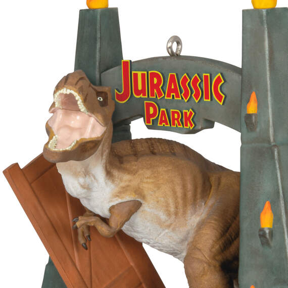 Jurassic Park Welcome to Jurassic Park Ornament With Sound, , large image number 4