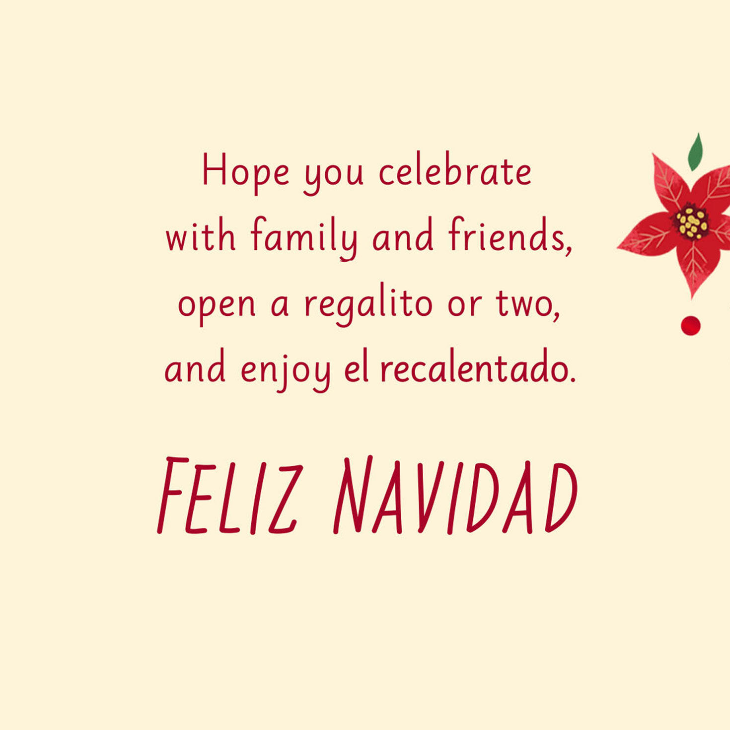 Tamales and Empanadas Spanish and English Christmas Card Sentiment image number 2