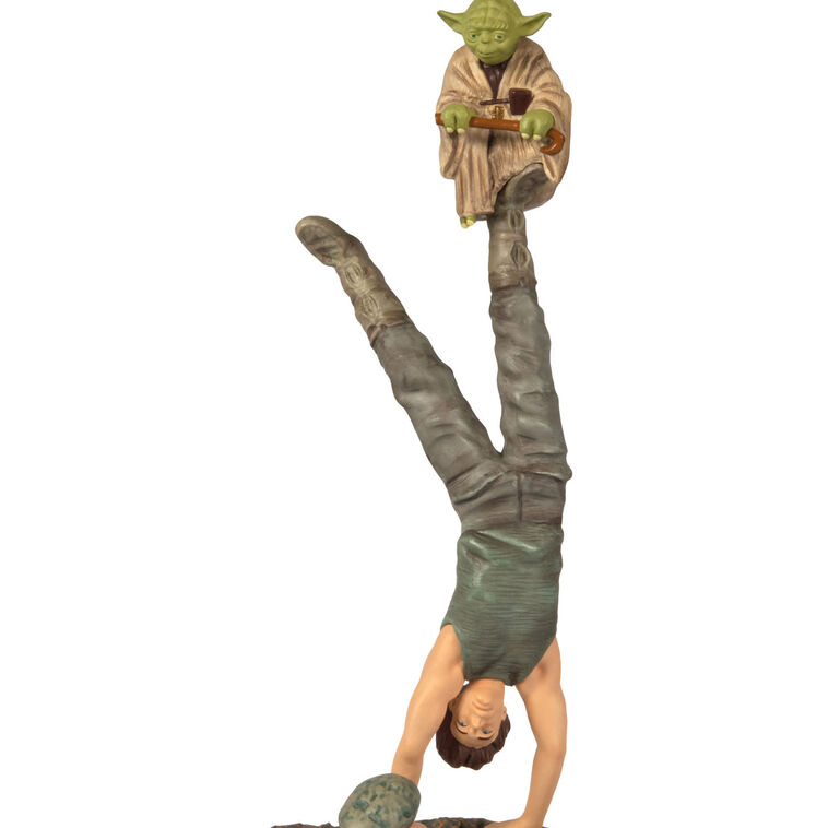 Star Wars Yoda Training Luke Keepsake Ornament closeup view image number 5