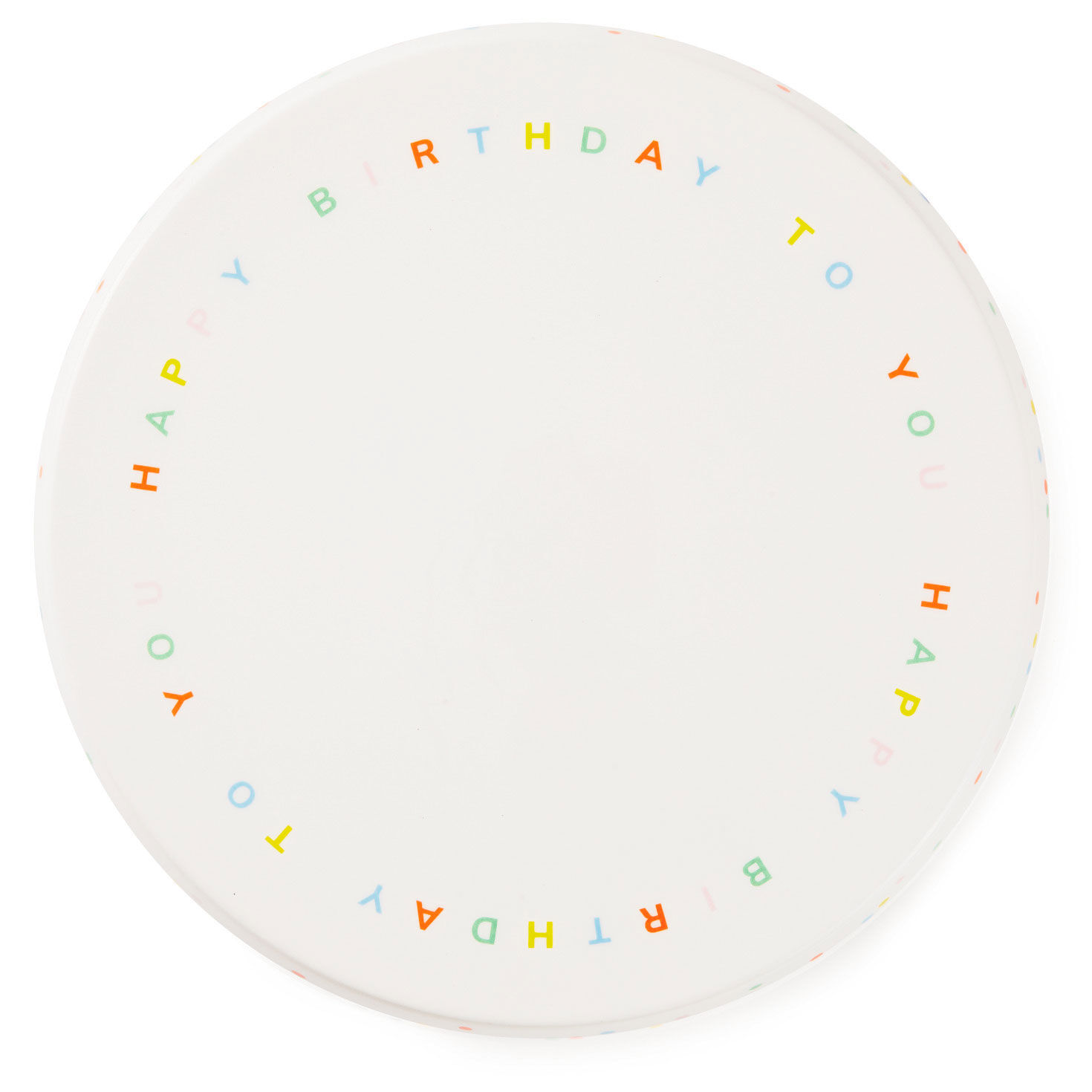 Birthday top cake plate