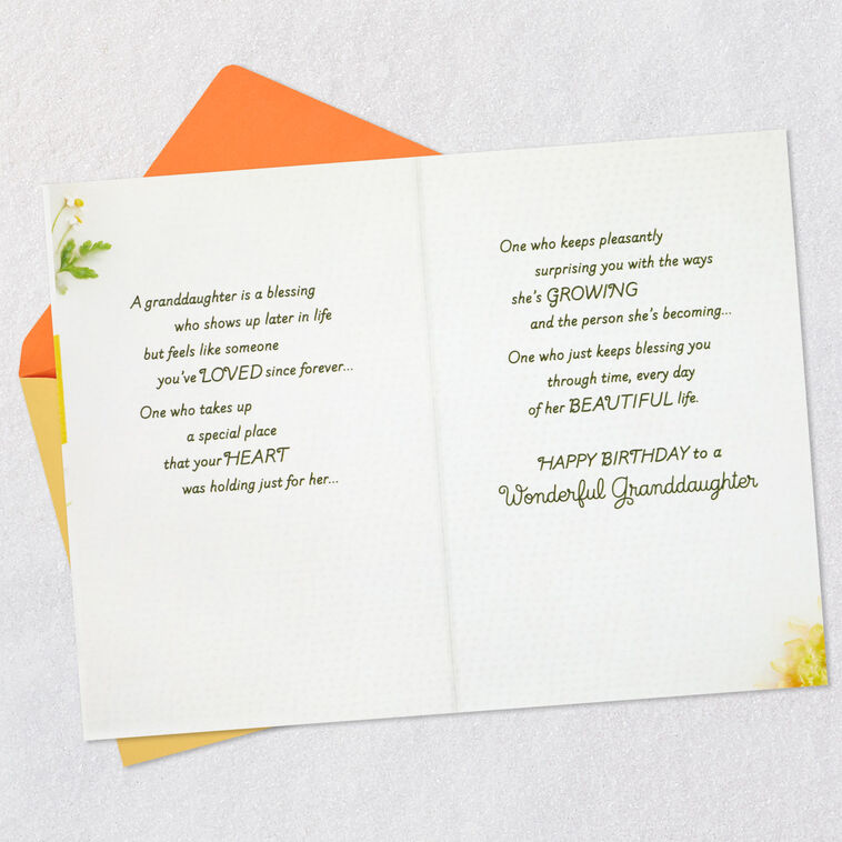 A Unique Kind of Blessing Birthday Card for Granddaughter, , large image number 4