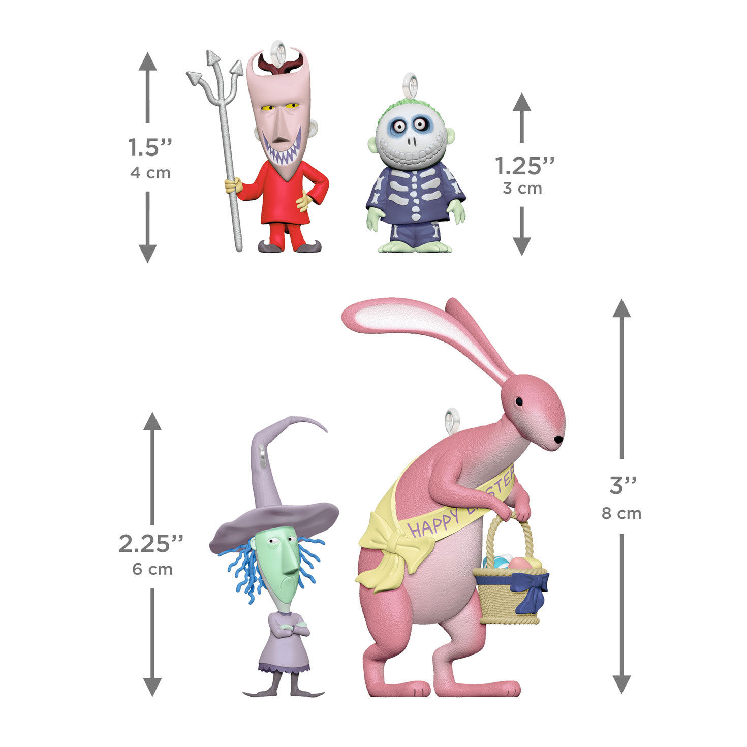 Nightmare Before Christmas Keepsake Ornaments Set measurement image number 2