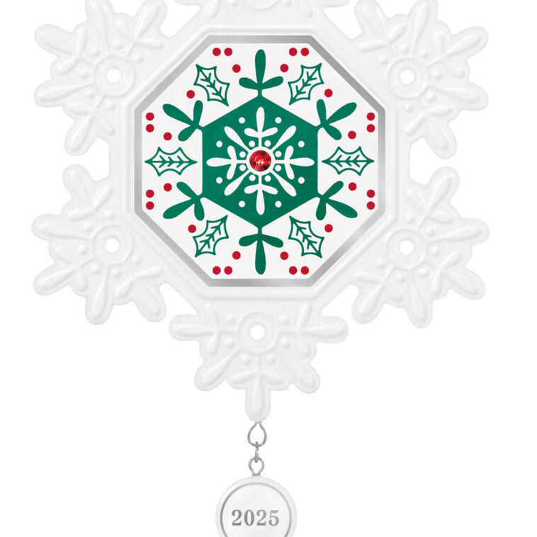 Snowflake 2025 Keepsake Ornament closeup view image number 5