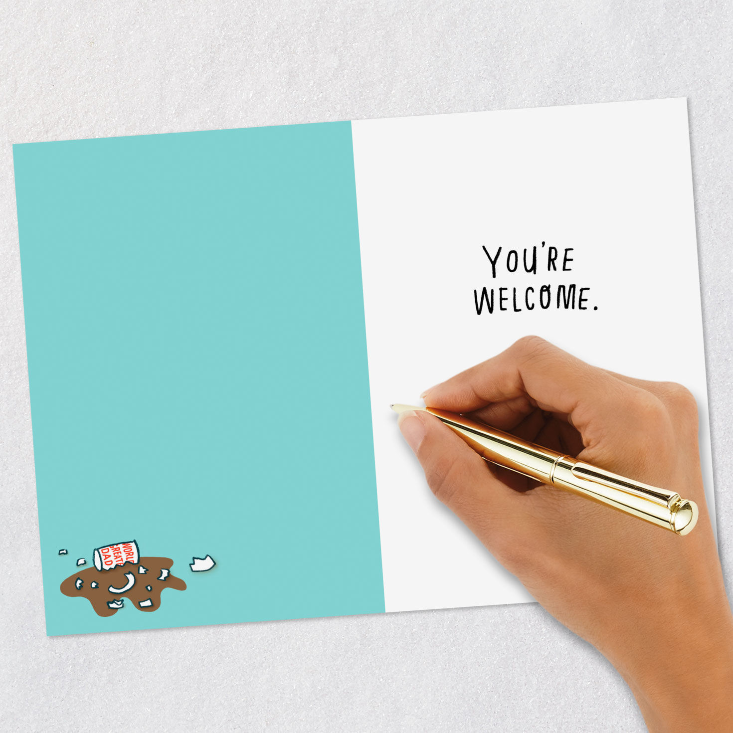 World's Greatest Dad Mug Funny Birthday Card for Dad Signing card image number 6