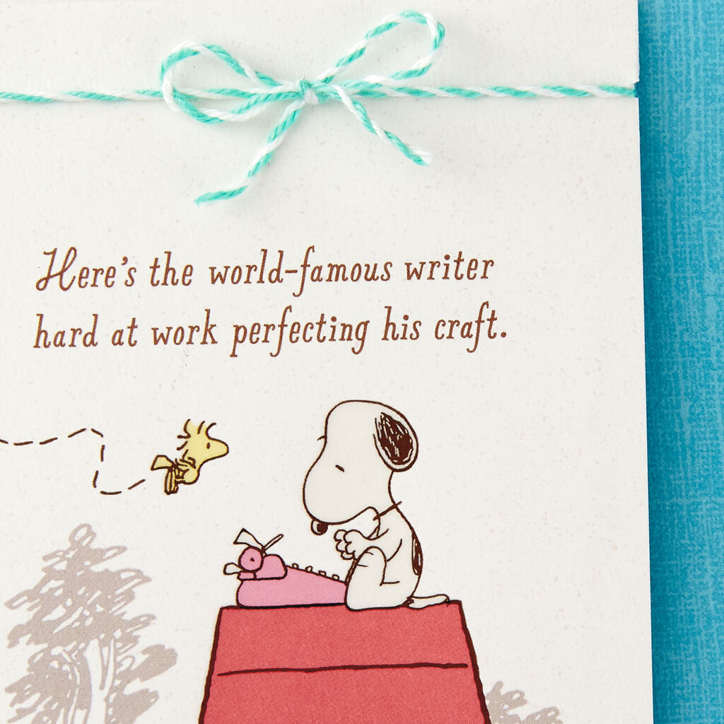Peanuts Snoopy World Famous Writer Friendship Card Greeting