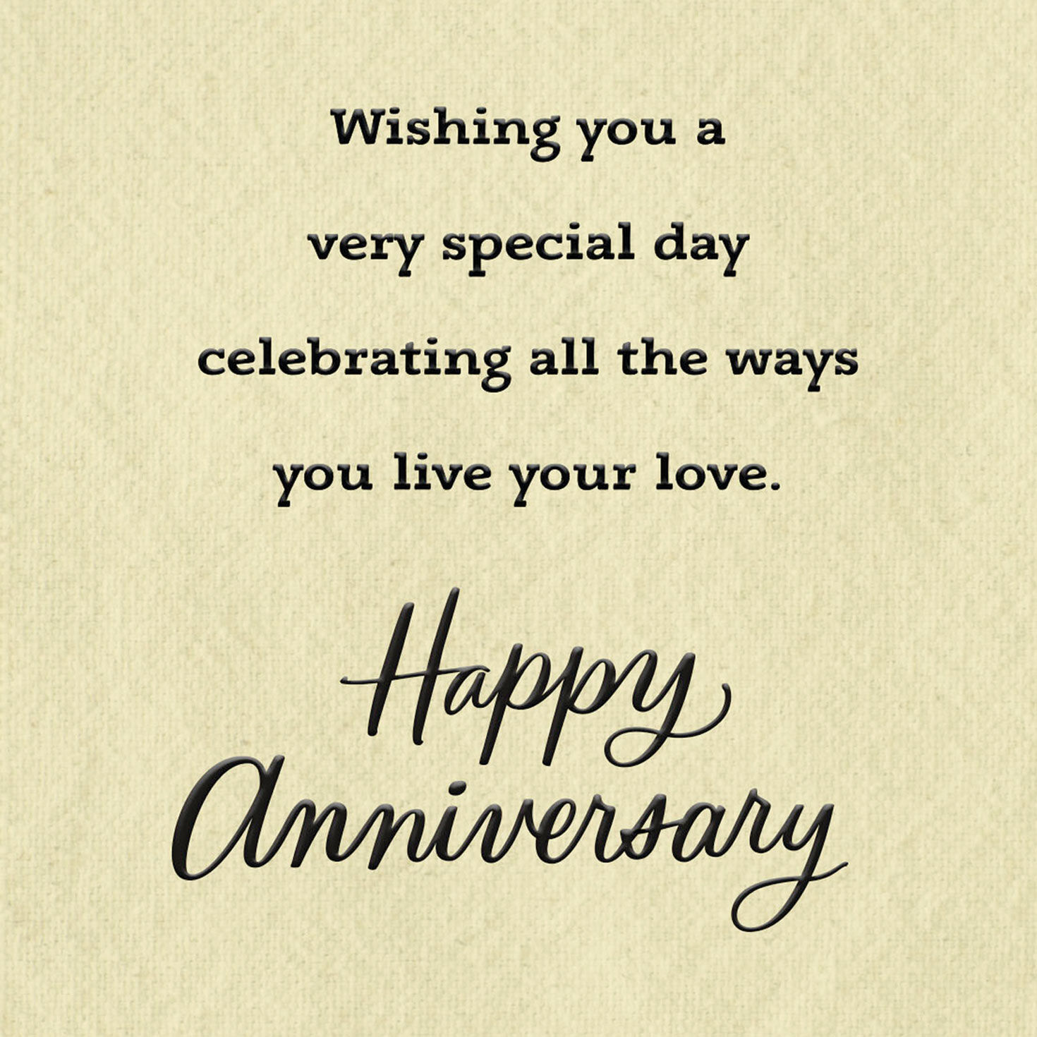 Black and Ivory Lettering Anniversary Card Sentiment image number 3