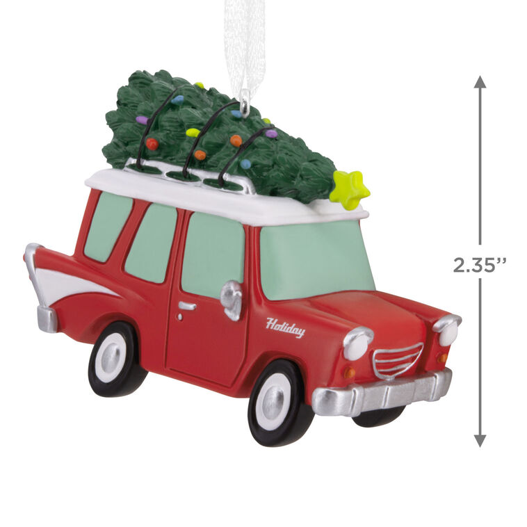 Red Car With Tree Hallmark Ornament, , large image number 3