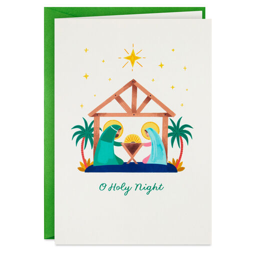 Simple Nativity Boxed Christmas Video Greeting Cards, Pack of 10, 