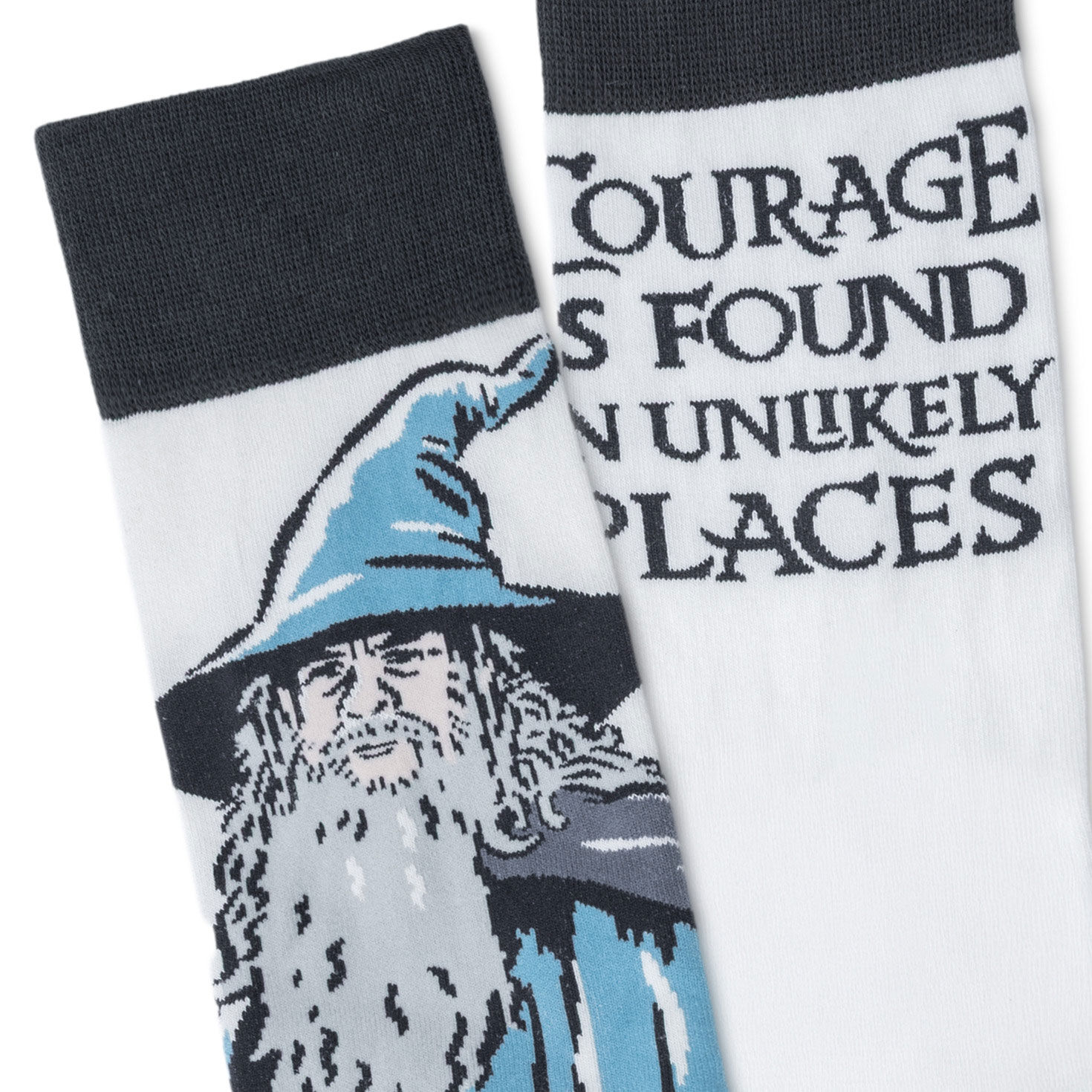 Lord of the Rings Gandalf Novelty Crew Socks upclose view image number 3