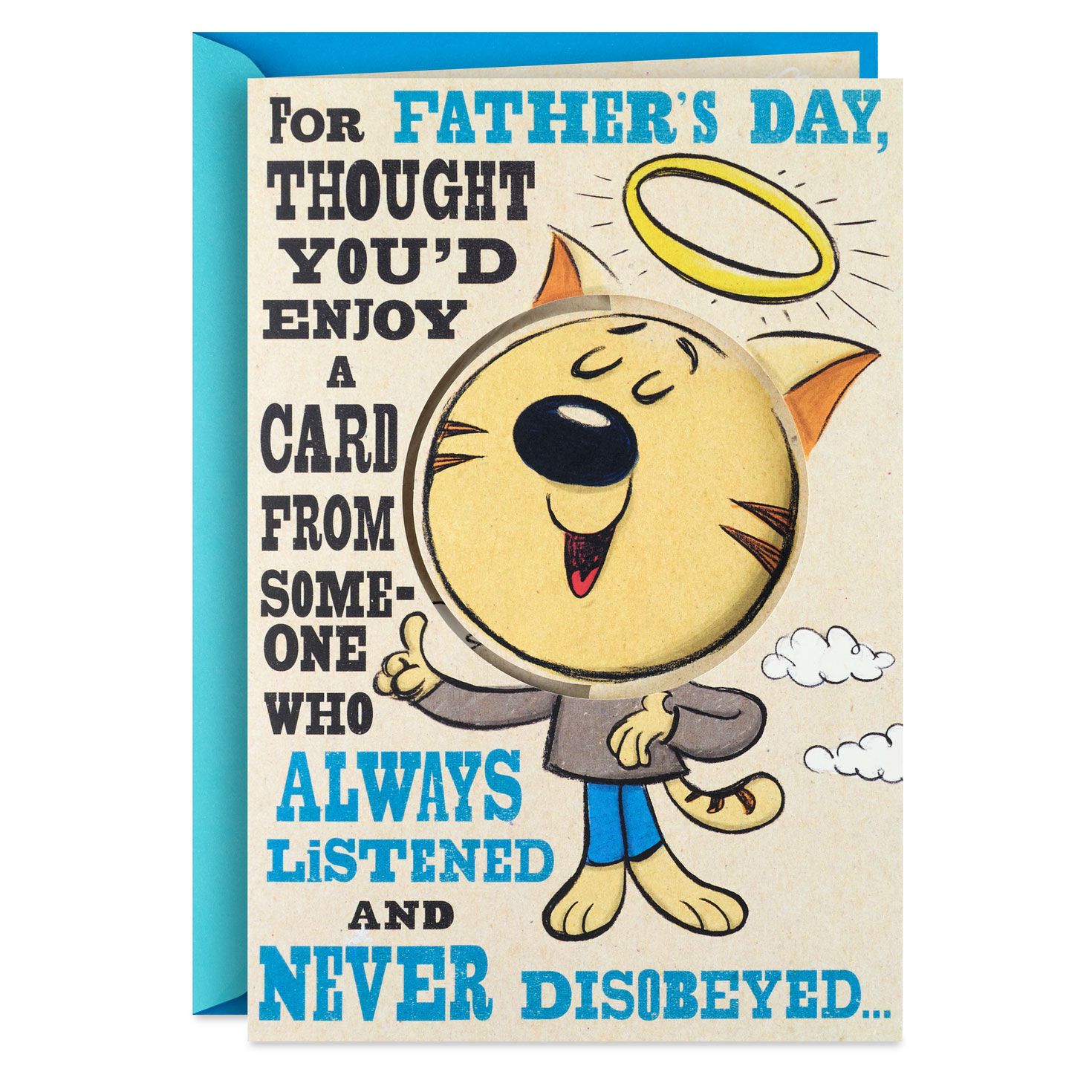 A Card From Someone Who Always Listened Funny Pop-Up Father's Day Card for Dad