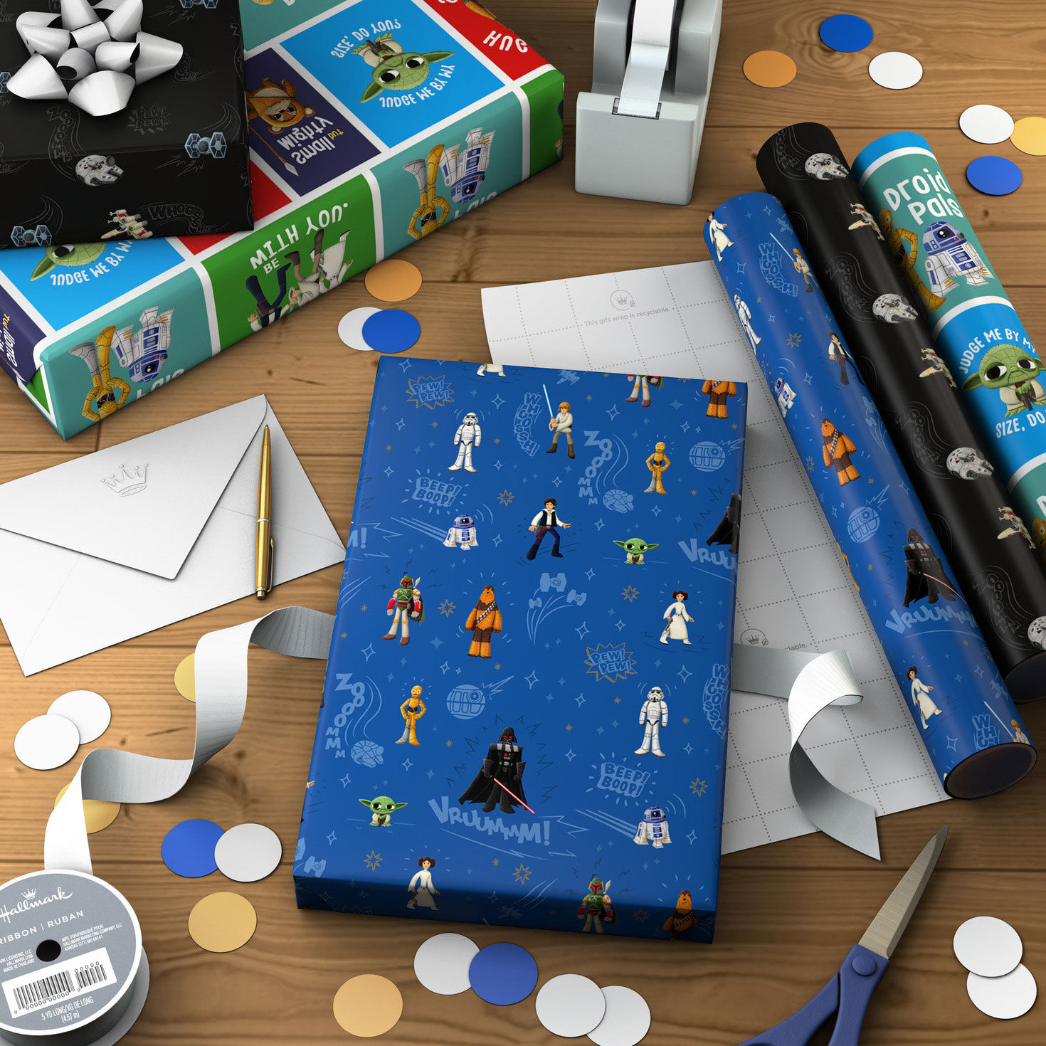 Star Wars Favorites Mini Gift Wrap Roll Trio  image number 3