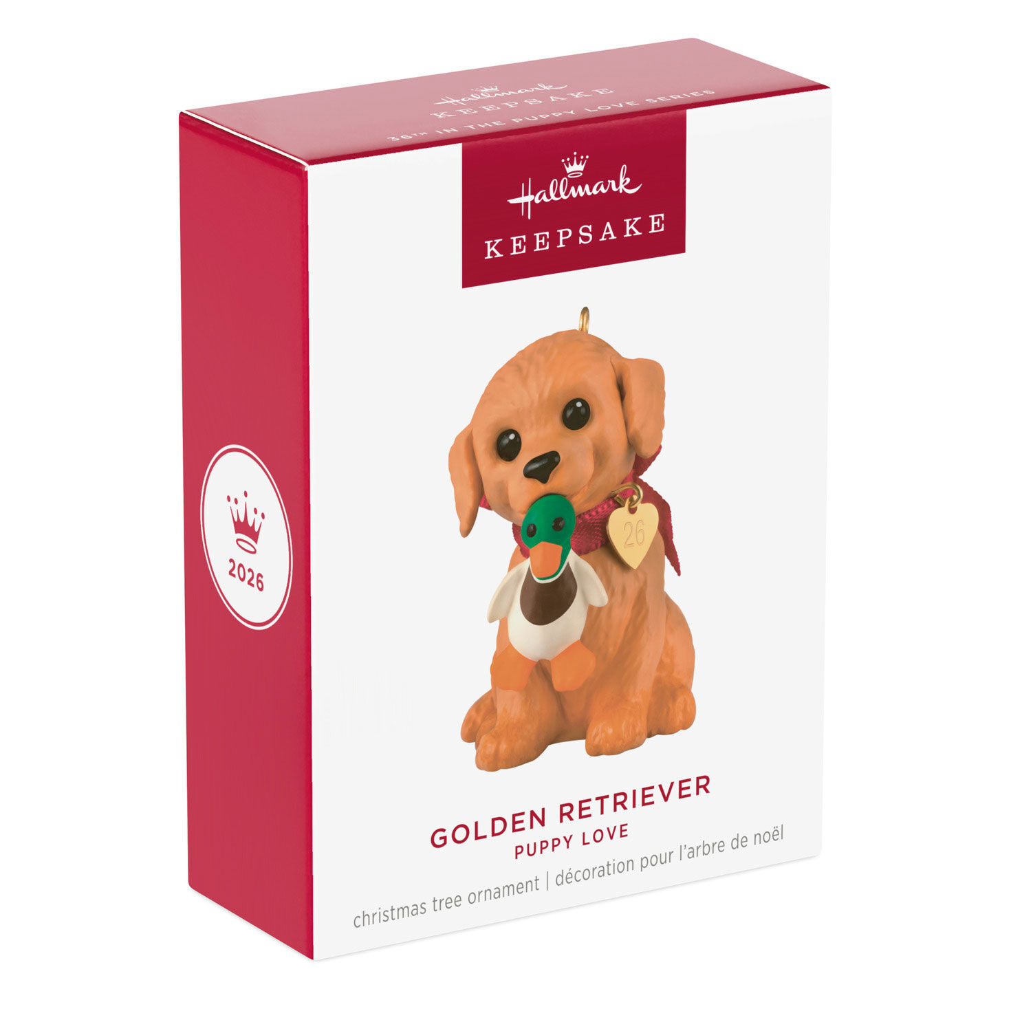 Golden Retriever With Duck Keepsake Ornament package front image number 7