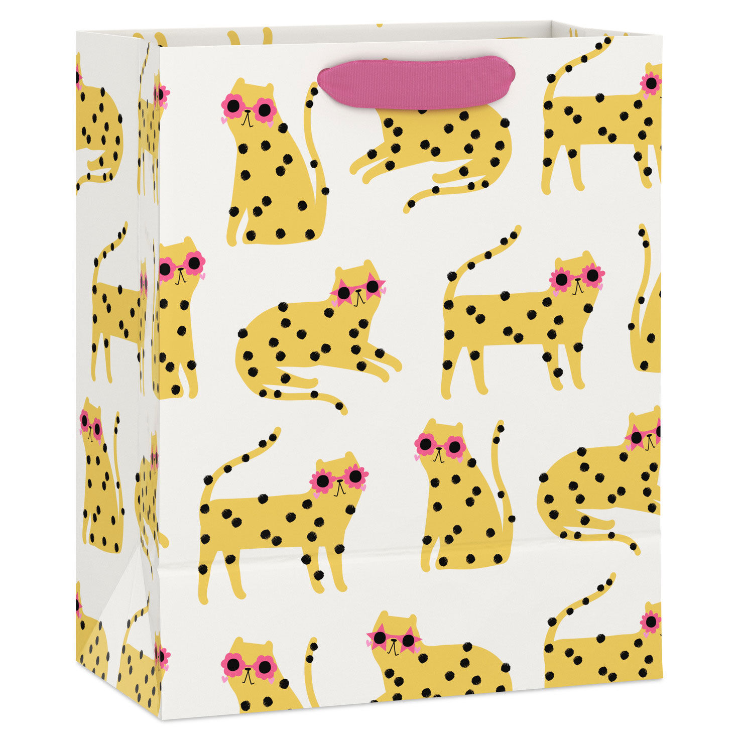 Polka-Dot Cats Wearing Sunnies Medium Gift Bag Back image number 6