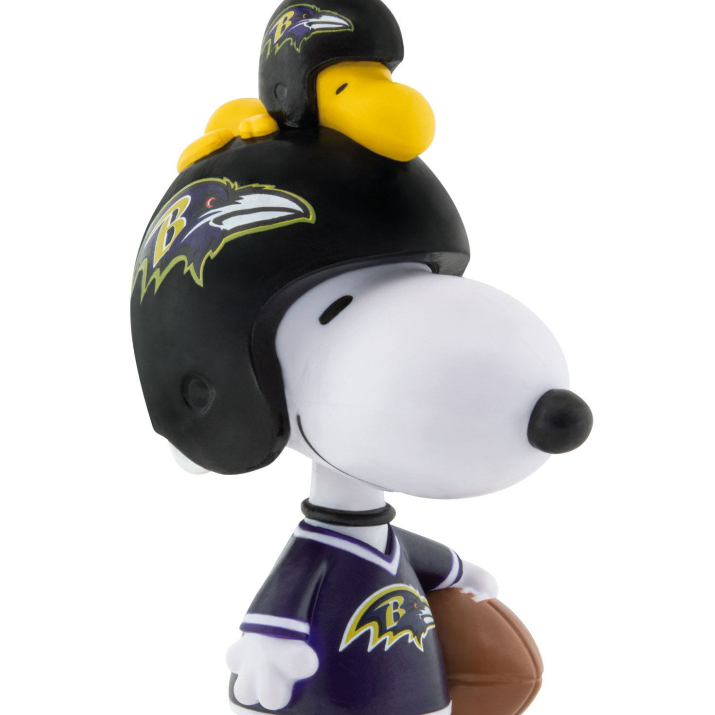 Snoopy Baltimore Ravens Christmas Ornament upclose view image number 5