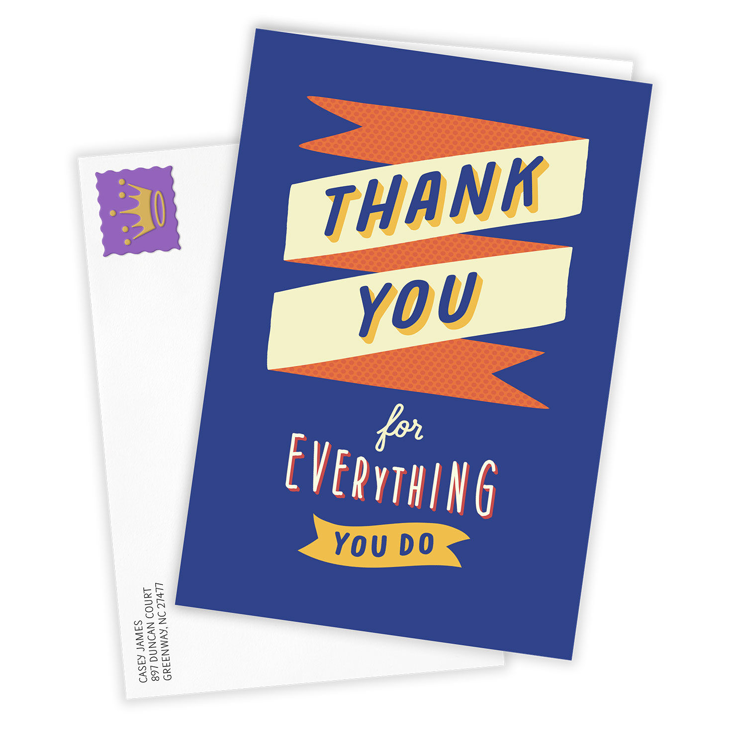 Your Hard Work and Support Is Noticed Custom Thank You Card, , large image number 2