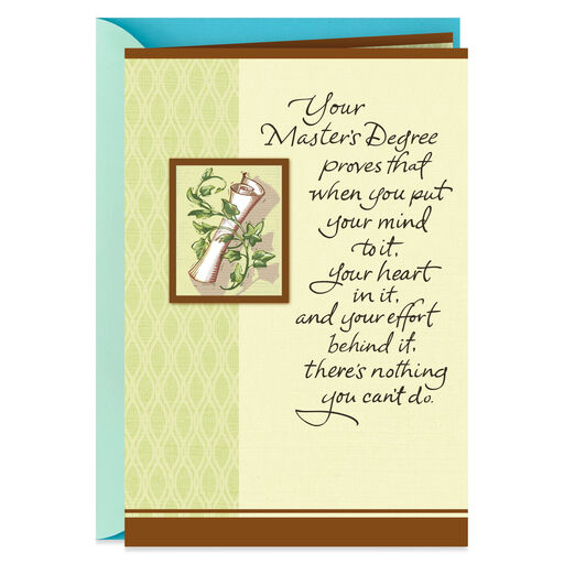 Something Exceptional Master's Degree Graduation Card, 