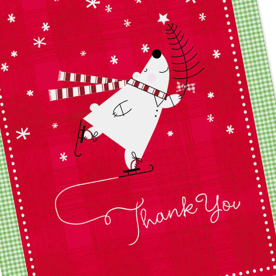 Polar Bear Ice Skating Thank You Cards, Pack of 6, , large image number 3
