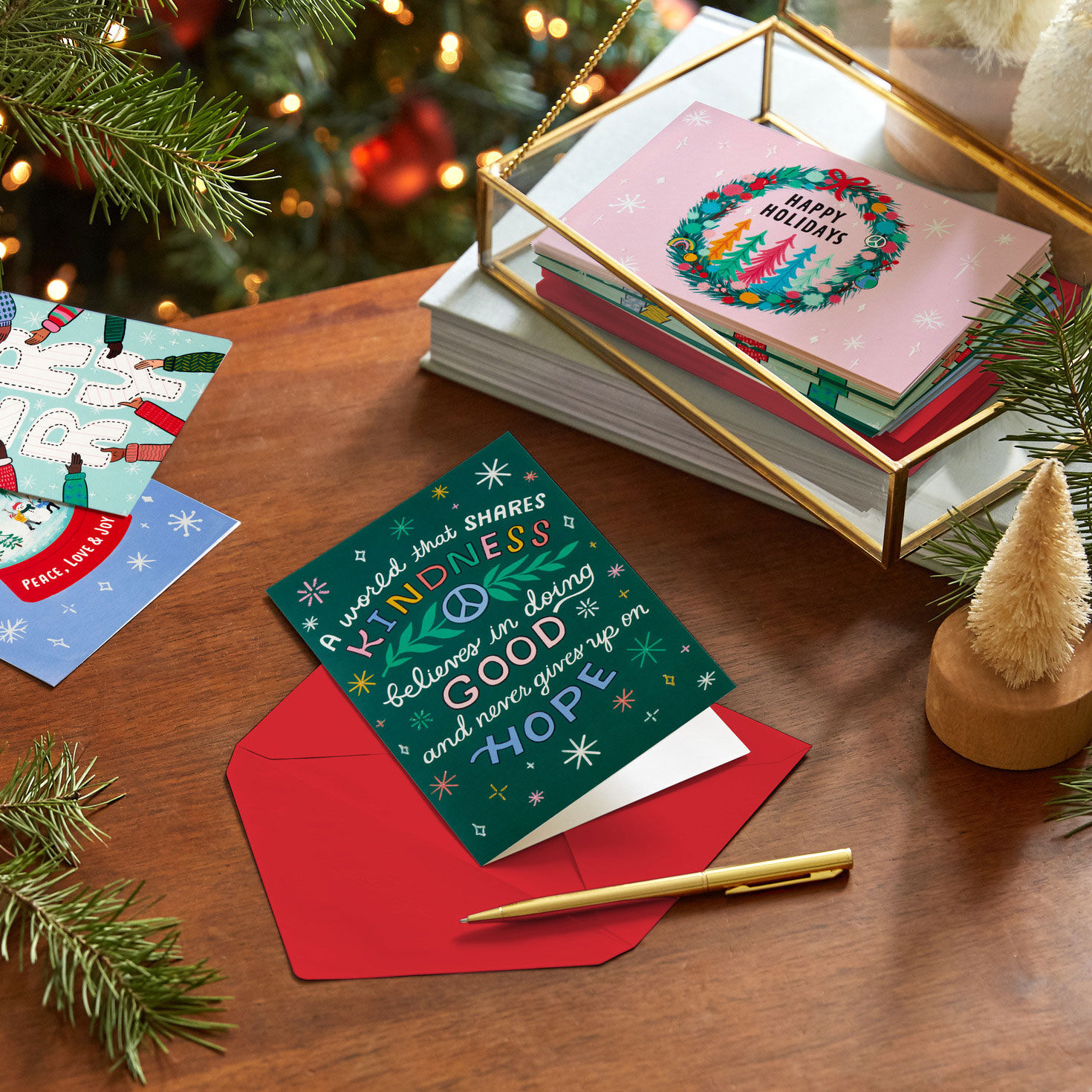 Fun Holiday Icons Boxed Christmas Card Assortment in use image number 7