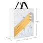 15.5" Gold and Silver Pleated Gift Bag, , large image number 3