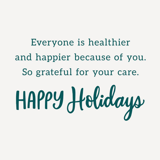 Caring Heart, Capable Hands Christmas Card for Care Provider, 