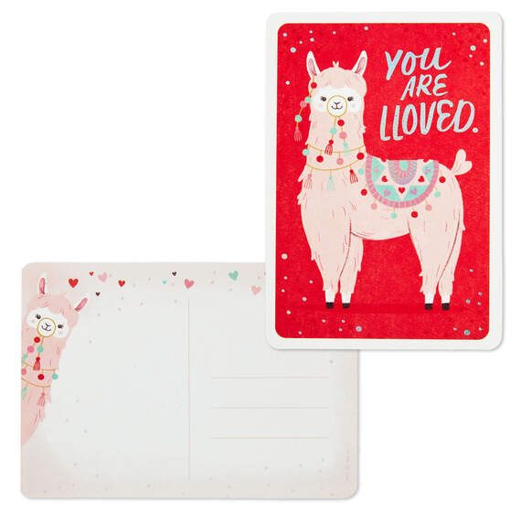 You Are Lloved Llama Valentine's Day Postcard, , large image number 2