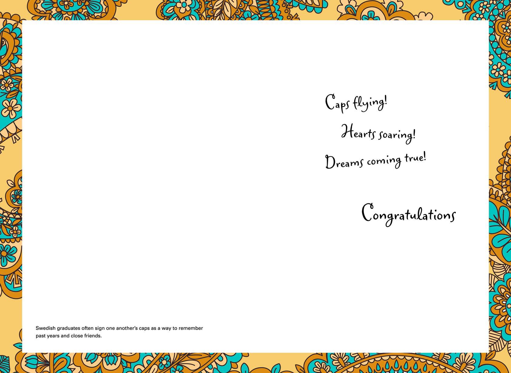 UNICEF Caps Flying Graduation Card