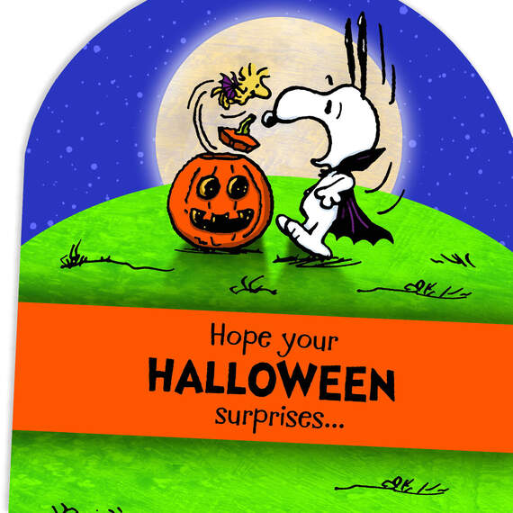 Peanuts® Vampire Snoopy and Woodstock Cute Halloween Card, , large image number 4